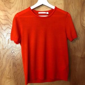 Hugo Boss Sweater Pullover Short Sleeve Orange